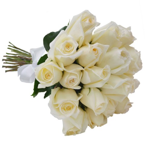 Bouquet Classic com 20 Rosas Brancas