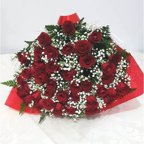 Bouquet Tradicional com 36 Rosas Vermelhas 
